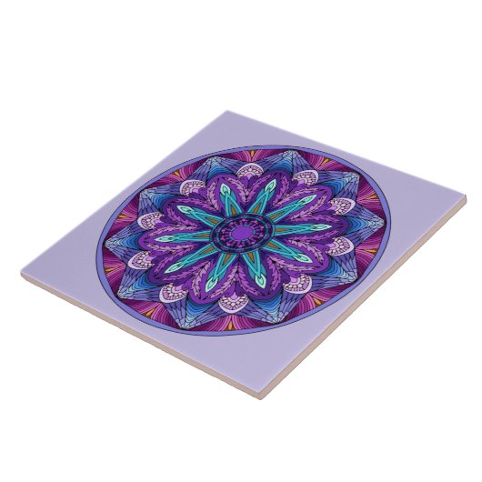 Paarse frequentie™ tegeltje (Zijkant)