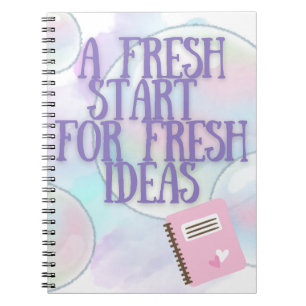 Paarse Fresh Start Notitieboek voor schrijvers