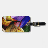 Paarse Fritillary flower original art waterverf Bagagelabel (Voorkant horizontaal)