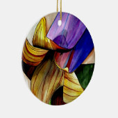 Paarse Fritillary flower original art waterverf Keramisch Ornament (Rechts)