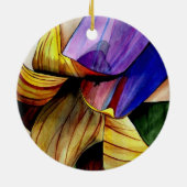 Paarse Fritillary flower original art waterverf Keramisch Ornament (Achterkant)