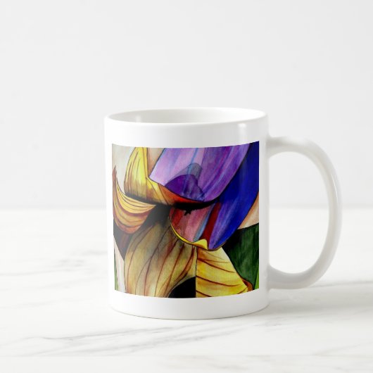 Paarse Fritillary flower original art waterverf Koffiemok (Rechts)