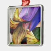 Paarse Fritillary flower original art waterverf Metalen Ornament (Links)