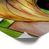 Paarse Fritillary flower original art waterverf Poster (Hoek)