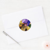 Paarse Fritillary flower original art waterverf Ronde Sticker (Envelop)