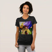 Paarse Fritillary flower original art waterverf T-shirt (Voorkant volledig)