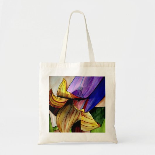 Paarse Fritillary flower original art waterverf Tote Bag (Voorkant)
