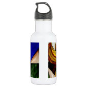 Paarse Fritillary flower original art waterverf Waterfles (Achterkant)