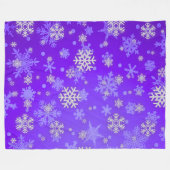 Paarse Frosted Elegance Fleece Deken (Voorkant (Horizontaal))