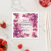 Paarse Fuchsia Betovering: Waterverf Servet (Insitu)