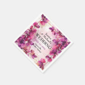 Paarse Fuchsia Betovering: Waterverf Servet (Hoek)