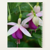 Paarse Fuchsia Bloemen met Witte Kelkblaadjes Bloe Planner (Achterkant)