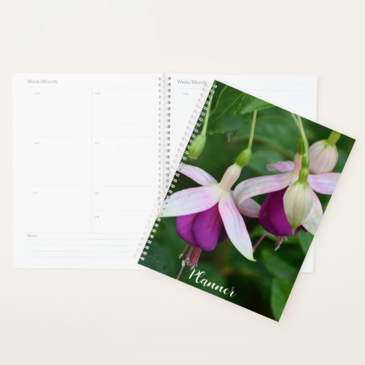 Paarse Fuchsia Flowers met White Sepals Floral Planner (Display)