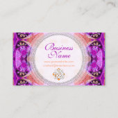 Paarse Fuchsia Healing New age Visitekaartje (Achterkant)