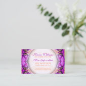 Paarse Fuchsia Healing New age Visitekaartje (Staand voorkant)