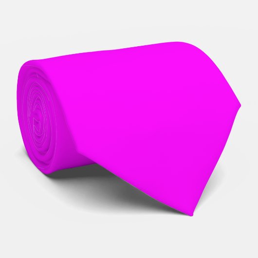 Paarse Fuchsia Kleur Effen Vlak Stropdas (Opgerold)
