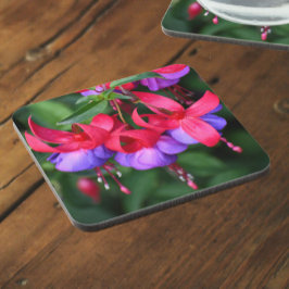 Paarse Fuchsia met roze Sepals Floral Bier Onderzetter