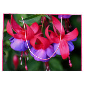 Paarse Fuchsia met roze Sepals Floral Groot Cadeauzakje (Achterkant)