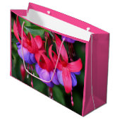 Paarse Fuchsia met roze Sepals Floral Groot Cadeauzakje (Voorkant Gekanteld)