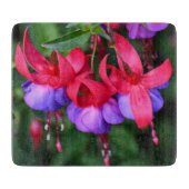 Paarse Fuchsia met roze Sepals Floral Snijplank (Voorkant)