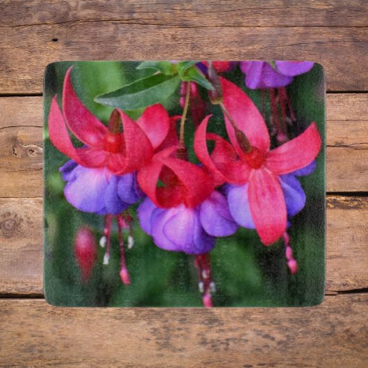 Paarse Fuchsia met roze Sepals Floral Snijplank
