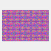 Paarse, Fuchsia, Oranje & Gele Draaipatroon Inpakpapier Vel (Voorkant 3)