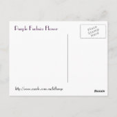 Paarse fuchsiabloem briefkaart (Achterkant)