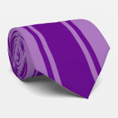 Paarse funky streeppatroon stropdas (Opgerold)