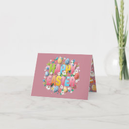 Paarse Funny Easter Wenskaart Kaart