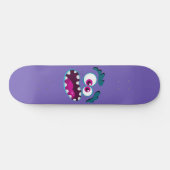 Paarse Funny Monster Character Happy Scary Face Persoonlijk Skateboard (Horizontaal)