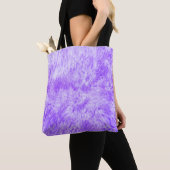 Paarse Fur Frenzy Canvas tas (Dichtbij)