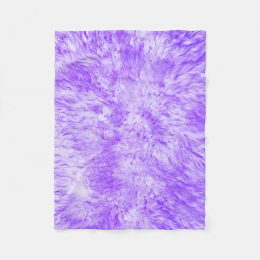 Paarse Fur Frenzy Fleece Deken (Voorkant)