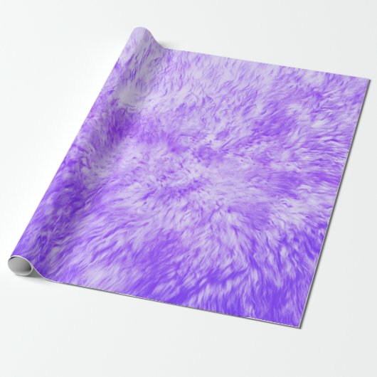 Paarse Fur Frenzy Wrapping Papier (Uitgerold)