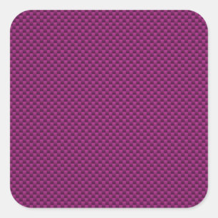 Paarse Fushia Koolstofvezel Stijlprint Vierkante Sticker