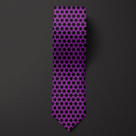 Paarse Futbol Voetbal Patroon Stropdas