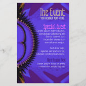 Paarse Future Dance Music Club Party Flyer (Achterkant)