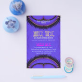 Paarse Future Dance Music Club Party Flyer (Enkel)