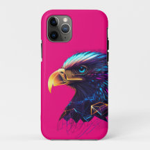 Paarse Futuristische Neon Eagle Vibrant Radiant