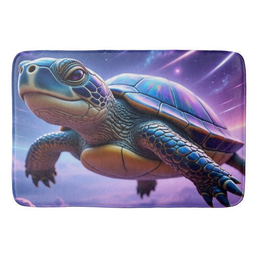 Paarse Galactische Zee Schildpad Badmat (Voorkant)