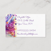  Paarse galaxy alcoholinkt Visitekaartje (Achterkant)