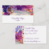 Paarse galaxy alcoholinkt Visitekaartje (Voorkant / Achterkant)