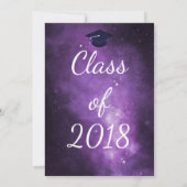 Paarse Galaxy Buitenspatie Partij Kaart (Achterkant)