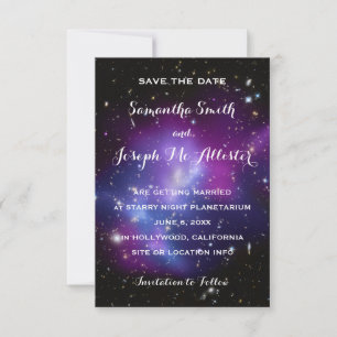 Paarse Galaxy Celestial Save the Date