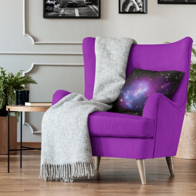 Paarse Galaxy Celestial Space Foto Kussen (Galaxy Cluster MACS J0717 Pillow)