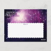Paarse galaxy Celestial Stars Lichten sparen de Da Briefkaart (Achterkant)