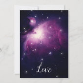 Paarse galaxy Celestial sterren Licht Vrijgezellen Kaart (Achterkant)