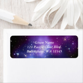 Paarse Galaxy Celestial Wedding Etiket