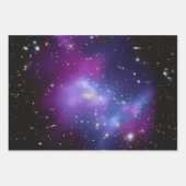 Paarse Galaxy Cluster Black Paars Celestial Foto Inpakpapier Vel (Voorkant)