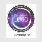 Paarse Galaxy Cluster Business Logo Sticker (Vel)