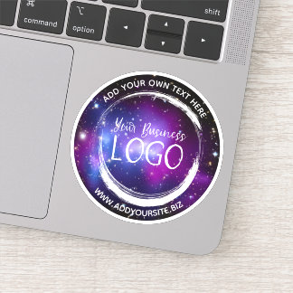 Paarse Galaxy Cluster Business Logo Sticker